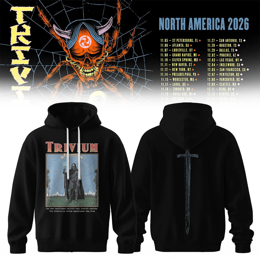 Trivium North America Tour 2026 Hoodie Trivium Merch Heavy Metal Band Fan Gift - Merchluma