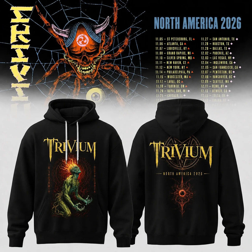 Trivium North America Tour 2026 Hoodie Trivium Merch Heavy Metal Band Gear Music Lovers Gifts - Merchluma