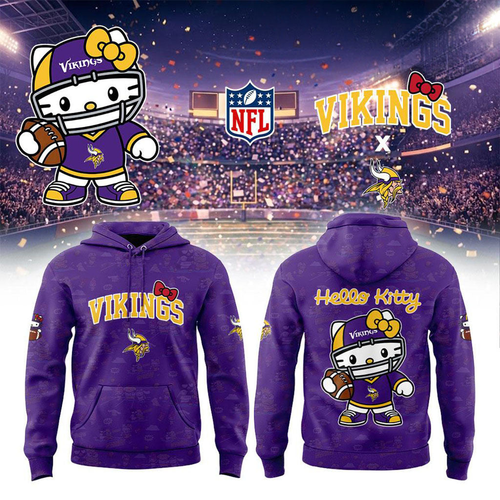 Minnesota Vikings x Hello Kitty 2026 Hoodie Vikings Merch Best Gifts For Football Fans - Merchluma