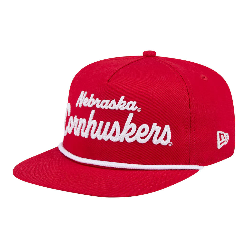 Nebraska Huskers Merch 2026 Nebraska Huskers New Era Team Text Golfer Snapback Hat Fan Gifts - Merchluma