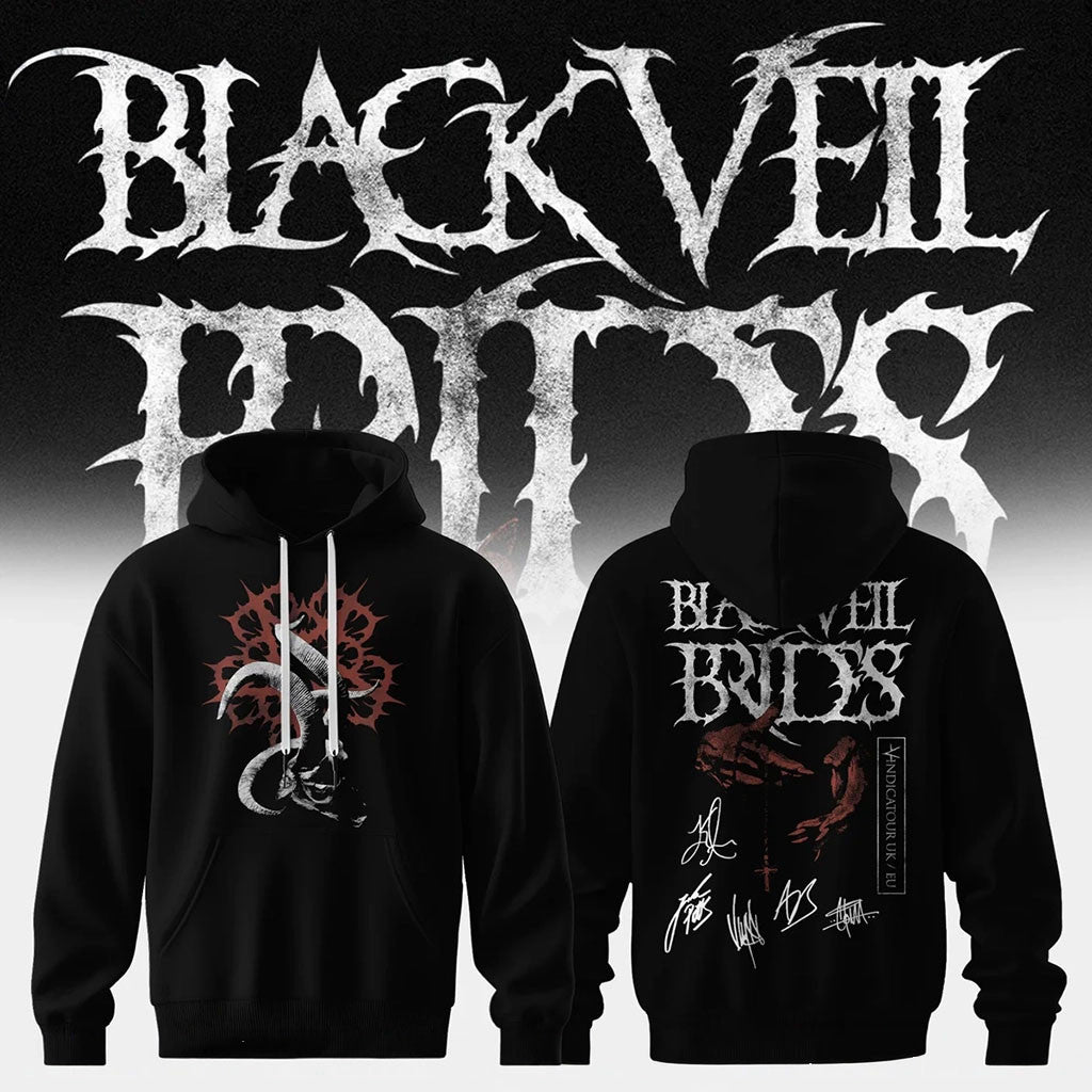 Black Veil Brides Merch Vindica Tour 2026 Signature Hoodie Rock Music Fan Gift - Merchluma