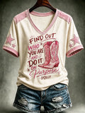 Dolly Parton Merch Find Out Who You Are And Do It On Purpose V-Neck Shirt Dolly Memorial Gifts - Merchluma