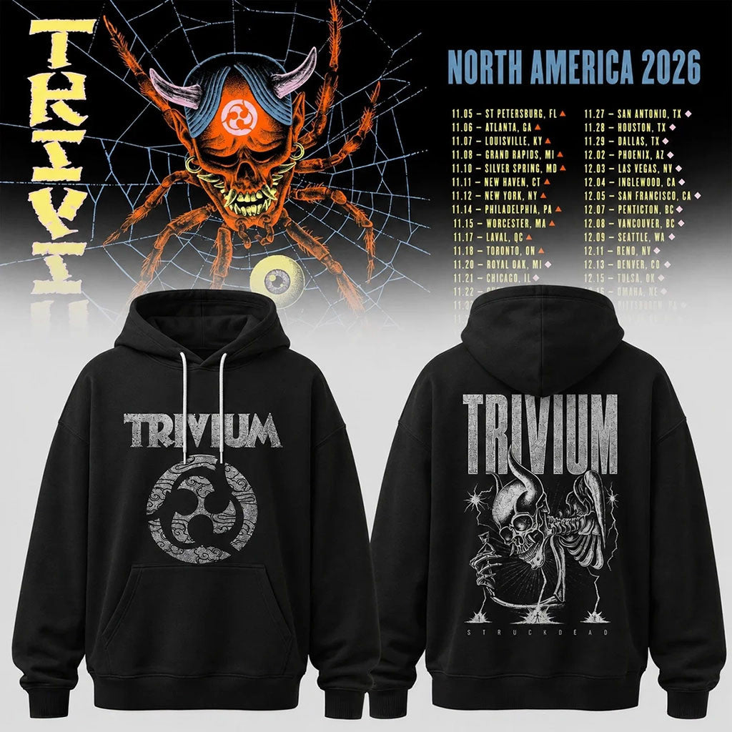 Trivium North America Tour 2026 Hoodie Black Trivium Merch Metal Music Concert Fan Gift - Merchluma