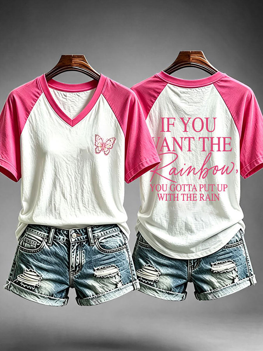 Dolly Parton Merch You Gotta Put Up With The Rain V-Neck Shirt Tribute To Dolly Parton Merch - Merchluma
