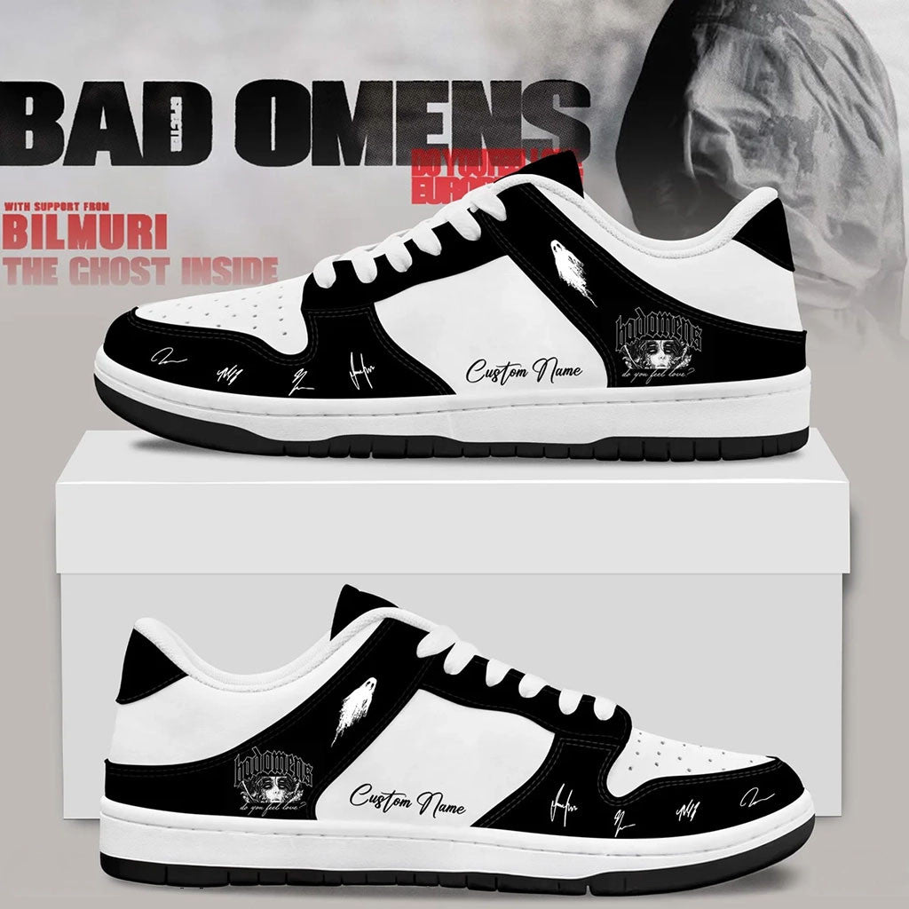 Personalized Bad Omens Do You Feel Love Tour Sneakers Bad Omens Merch Music Lovers Gifts - Merchluma