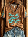 Dolly Parton Tribute Merch We Are Always Love You V-Neck Shirt Memorial Gift For Her - Merchluma