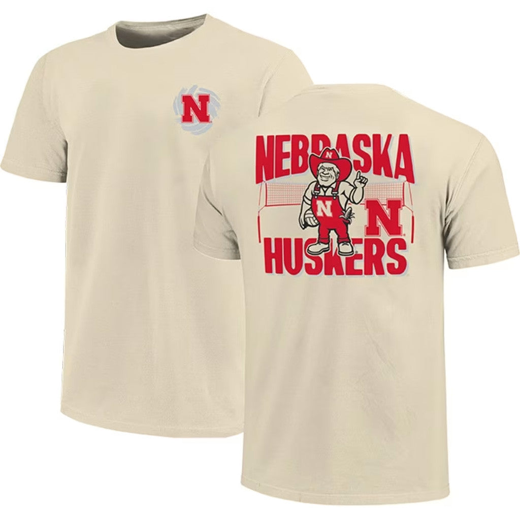 Nebraska Huskers Volleyball Merch 2026 Nebraska Cornhuskers Mascot Volleyball Net T-Shirt Gifts - Merchluma