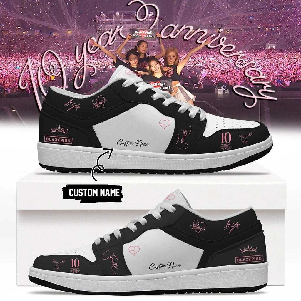 Personalized BLACKPINK Merch Sneakers 10th Anniversary BLACKPINK World Tour Shoes Gifts For Fan - Merchluma