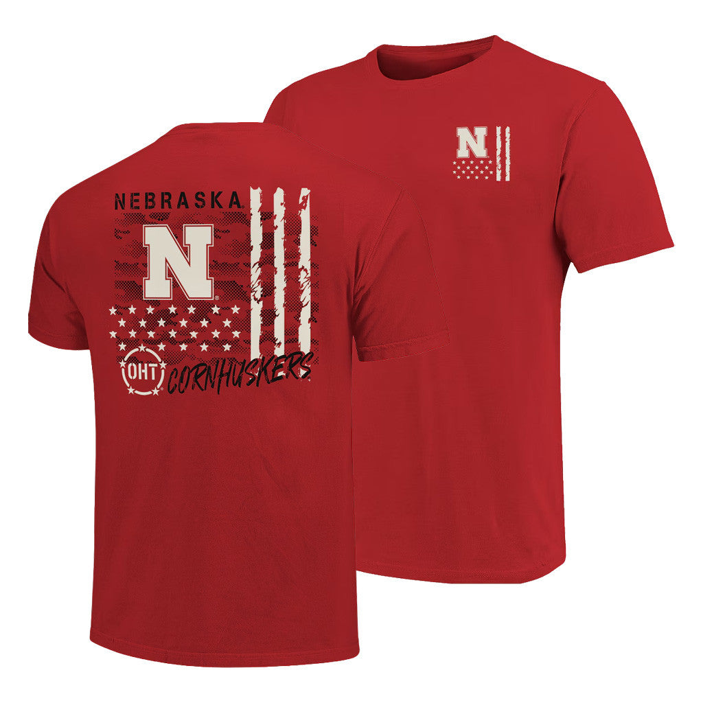Nebraska Huskers Volleyball Merch 2026 Nebraska Huskers OHT Camo Overlay T-Shirt Fan Apparel - Merchluma