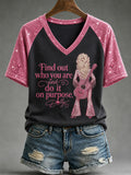 RIP Dolly Parton Find Out Who You Are And Do It On Purpose V-Neck Shirt Memorial Merch Gifts - Merchluma