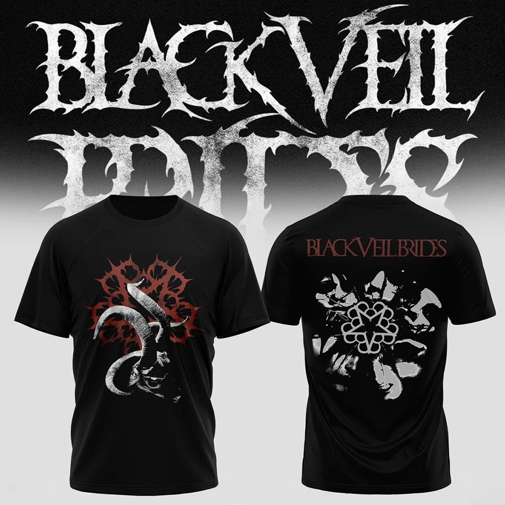 Black Veil Brides Merch Vindica Tour 2026 Devil Horns Shirt BVB Band T-Shirt Music Fan Gift - Merchluma