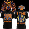 New York Knicks 2026 3-Time Basketball World Champions T-Shirt NY Knicks Merch Dad Gifts - Merchluma