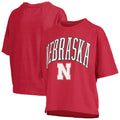 Nebraska Huskers Merch 2026 Nebraska Huskers Nelson Arch Over Logo T-Shirt Gifts For Sisters - Merchluma