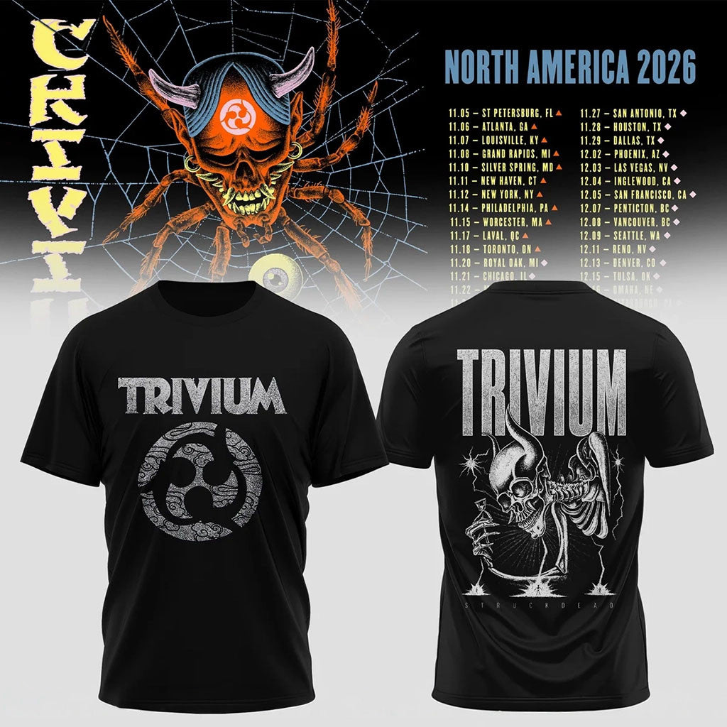 Trivium North America Tour 2026 T-Shirt Trivium Merch Metal Music Concert Fan Gift - Merchluma