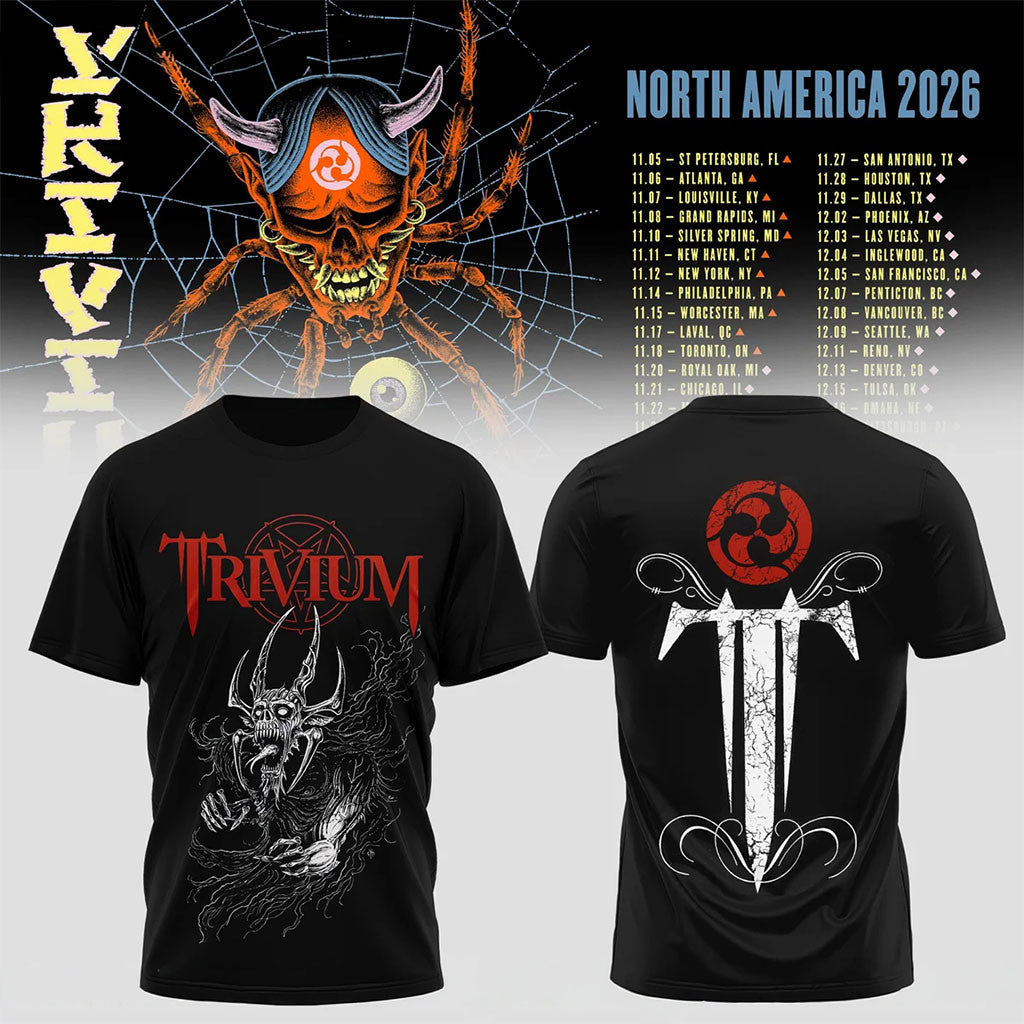 Trivium North America Tour T-Shirt Trivium Merch Metal Band Concert Fan Gift - Merchluma
