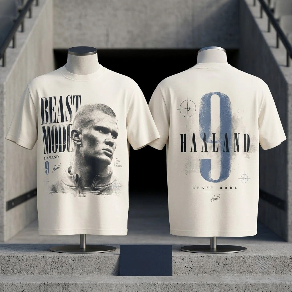 Erling Haaland Beast Mode No Hair Just Hunger T-Shirt Erling Haaland Merch Gifts For Fan - Merchluma