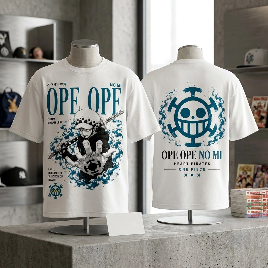 One Piece Trafalgar Law Ope Ope No Mi Devil Fruit Graphic T-Shirt One Piece Merch Friends Gifts - Merchluma
