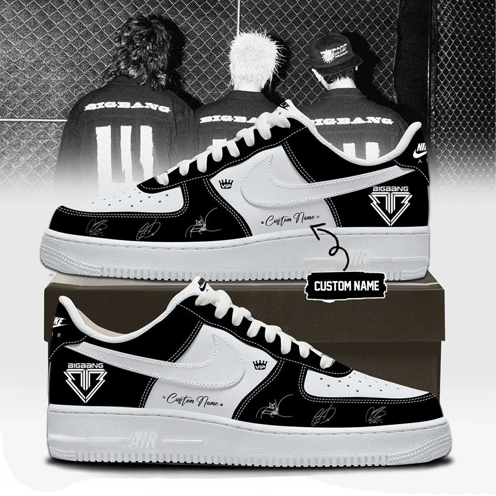 Personalized BIGBANG Merch Kpop Low Top Sneakers Korean Music Fan Gift - Merchluma