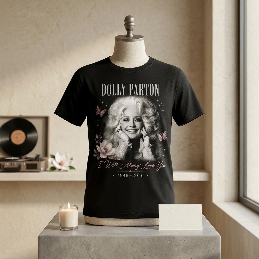 Dolly Parton I Will Always Love You In Loving Memory 1946-2026 T-Shirt Dolly Parton RIP Merch - Merchluma