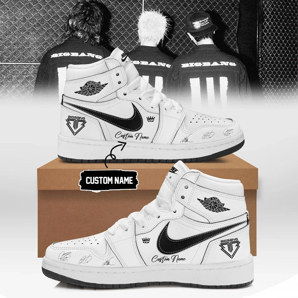 Personalized BIGBANG Merch Kpop High Top Sneakers Kpop Boy Group Music Fan Gift - Merchluma