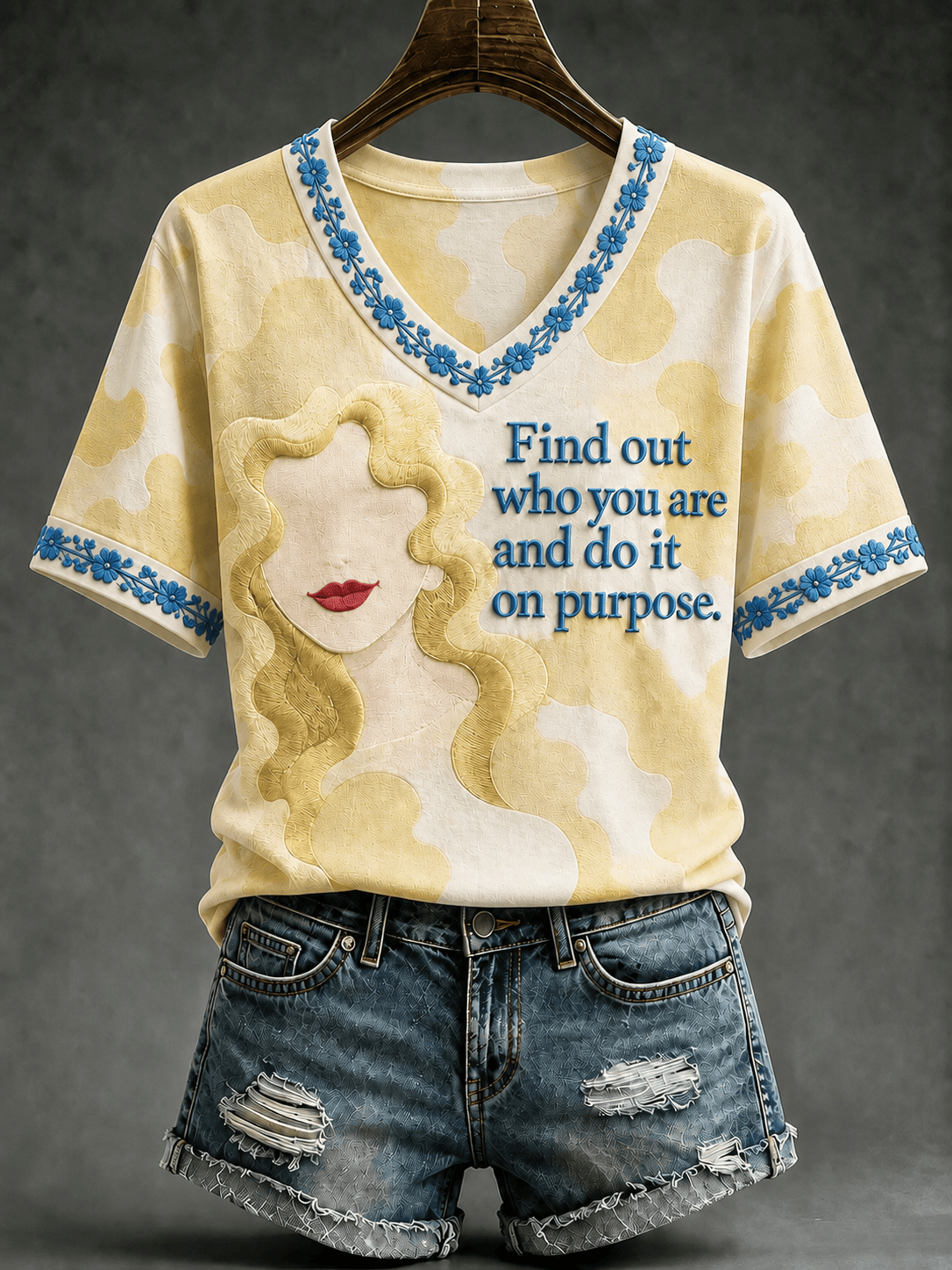 RIP Dolly Parton Merch Find Out Who You Are And Do It On Purpose V-Neck Shirt Memorial Gifts - Merchluma