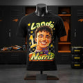 Lando Norris McLaren Number 1 Retro Illustration Graphic T-Shirt Lando Norris Merch Fans Gifts - Merchluma