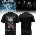 Megadeth American Flag Skull T-Shirt Rattlehead Heavy Metal Band Shirt Megadeth Merch Fan Gear - Merchluma