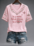 In A World Full Of Jolenes Be A Dolly V-Neck Shirt RIP Dolly Parton Merch Memorial Gifts - Merchluma