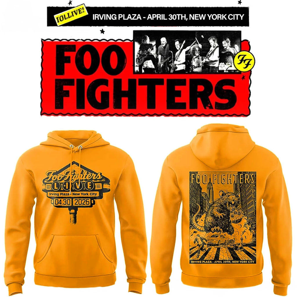 Foo Fighters Merch FF Secret Show At Irving Plaza NYC 2026 Hoodie Music Concert Outfits - Merchluma