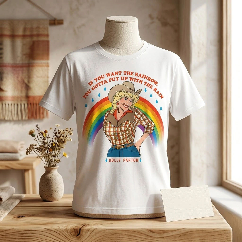 Dolly Parton If You Want The Rainbow Shirt Memorial Tribute Dolly Parton T-Shirt Fan Gifts - Merchluma