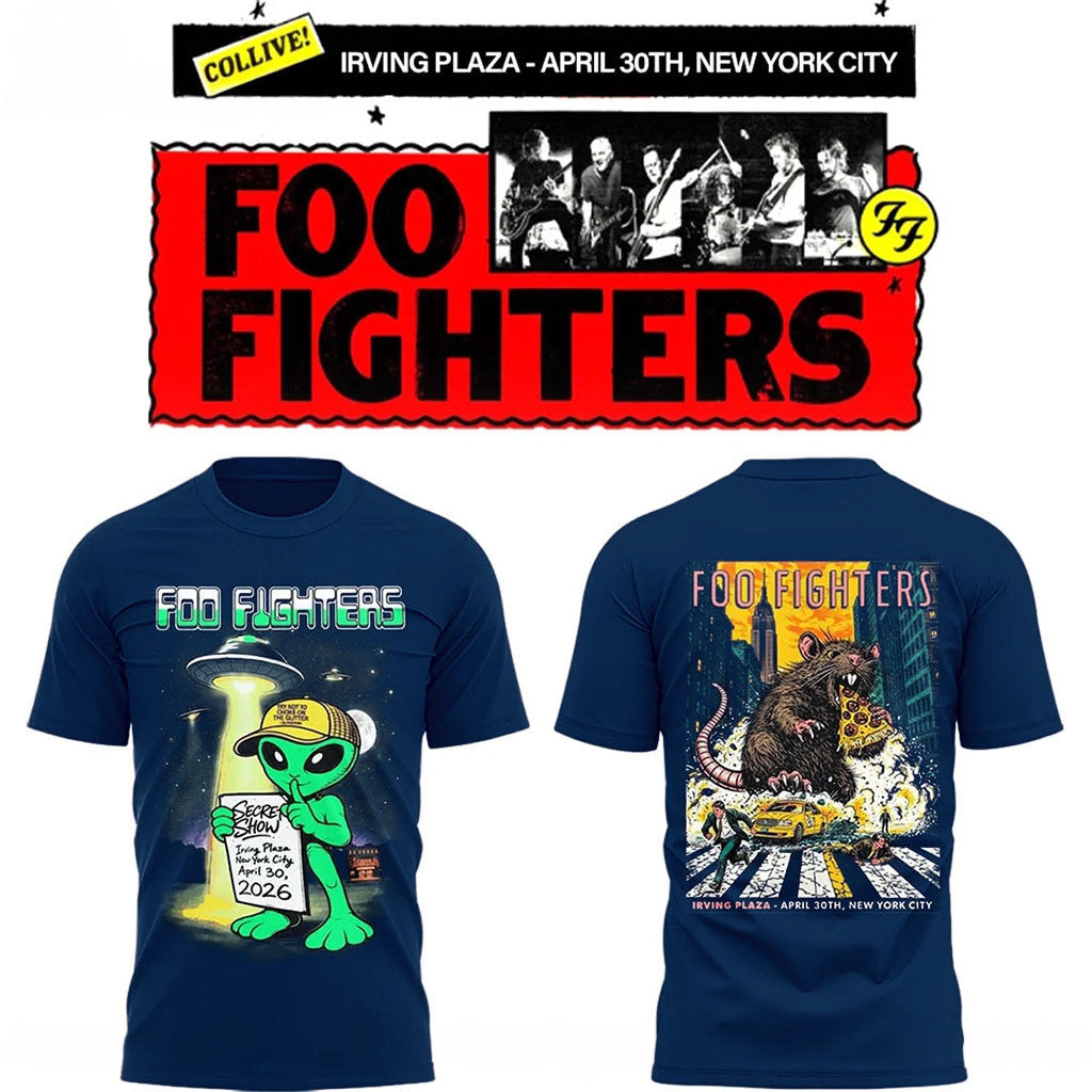 Foo Fighters Merch FF Secret Show New York City At Irving Plaza T-Shirt 2026 The Alien Shirt - Merchluma
