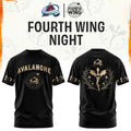 Colorado Avalanche x Fourth Wing Night T-Shirt Colorado Avalanche Merch Gifts For Hockey Fan - Merchluma