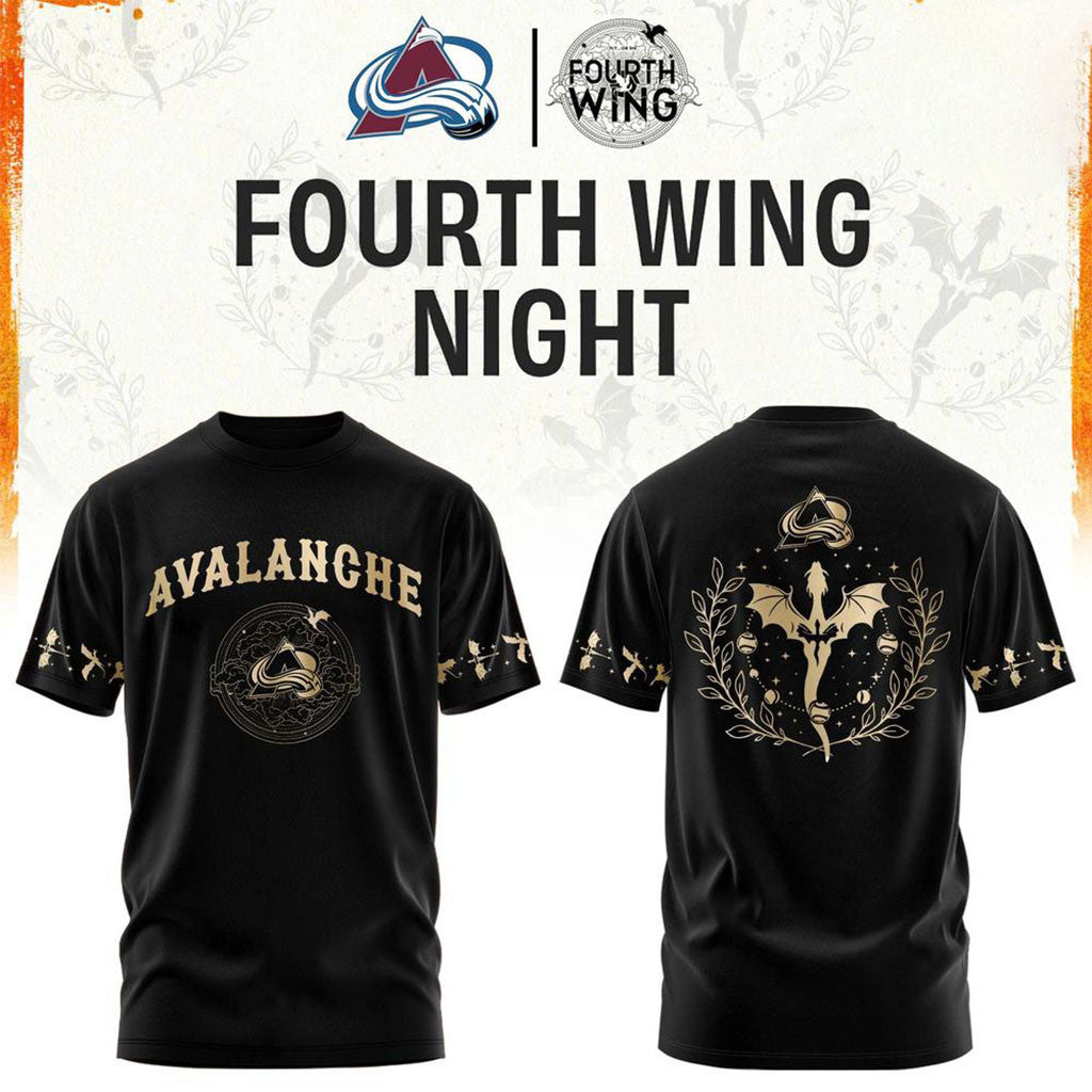 Colorado Avalanche x Fourth Wing Night T-Shirt Colorado Avalanche Merch Gifts For Hockey Fan - Merchluma