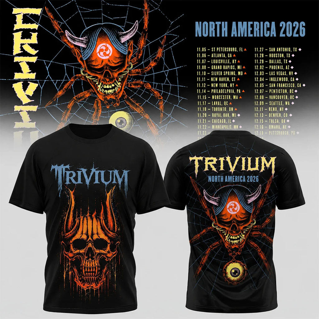 Trivium North America Tour 2026 Shirt Black Trivium Merch Concert Music Lover Gift - Merchluma