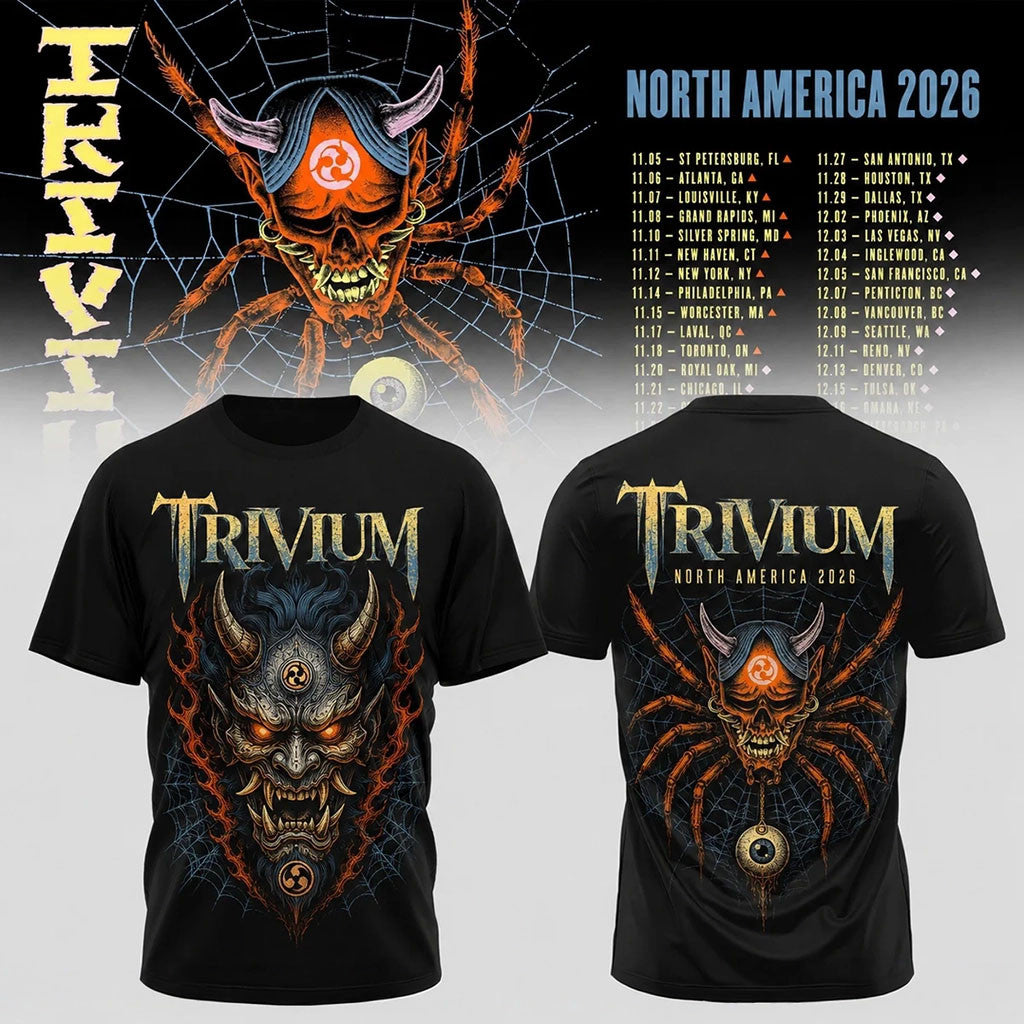 Trivium North America Tour 2026 T-Shirt Trivium Merch Gift For Metalcore Band Fan - Merchluma