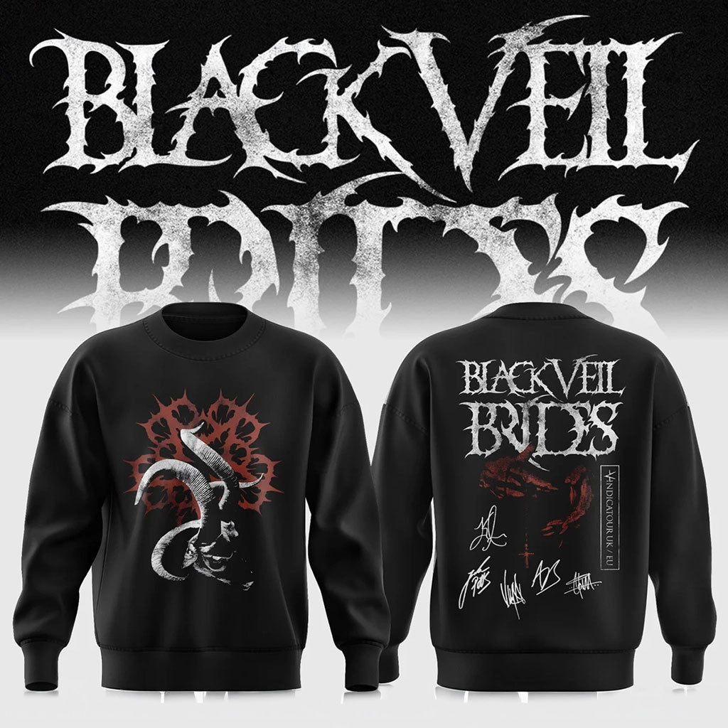 Black Veil Brides Merch BVB indica Tour 2026 Signature Sweatshirt Rock Fan Gift - Merchluma