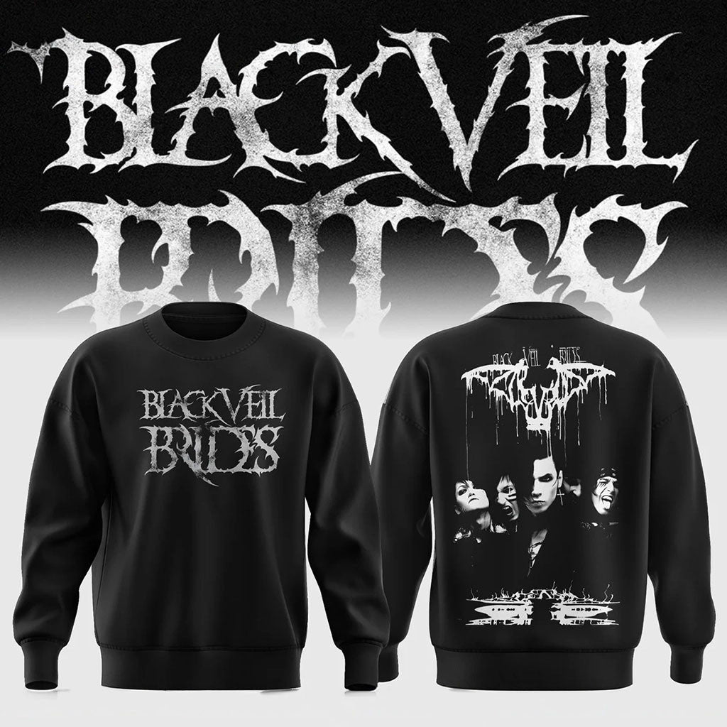 Black Veil Brides Merch Vindica Tour 2026 Dark Portrait Sweatshirt BVB Band Fan Gifts - Merchluma