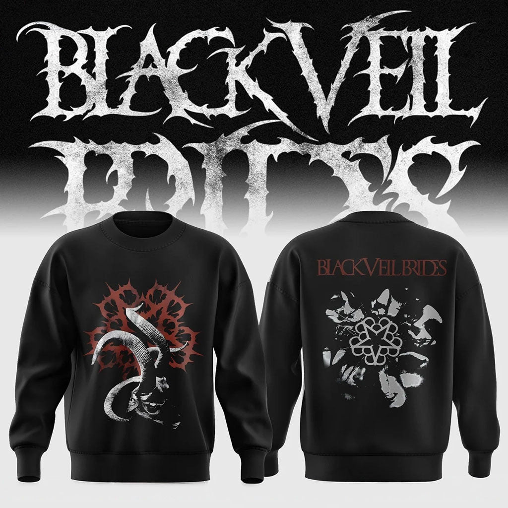 Black Veil Brides Merch Vindica Tour 2026 Devil Horns Sweatshirt BVB Band Rock Fan Gift - Merchluma