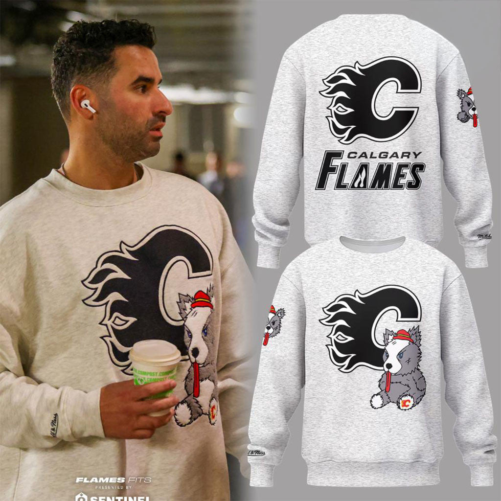 Calgary Flames Harvey The Hound Sweatshirt Calgary Flames Merch Gifts For Hockey Fan - Merchluma