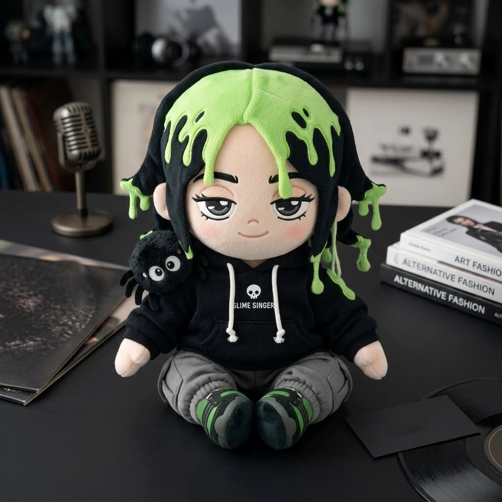 Billie Eilish Slime Singer Halloween Plush Pillow Billie Eilish Merch Gifts For Music Fans - Merchluma