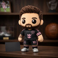 Lionel Messi Inter Miami Black Away Jersey Chibi Plush Pillow Lionel Messi Merch Fan Gifts - Merchluma