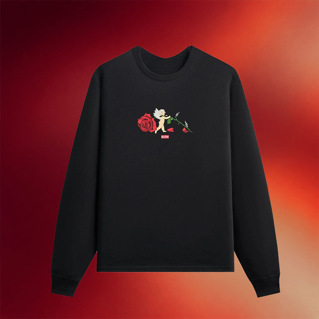 Kith Merch Kith Cupid Rose Long Sleeve T-Shirt Best Gift For Her - Merchluma