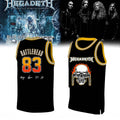 Megadeth Rattlehead #83 Basketball Jersey Heavy Metal Band Skull Sleeveless Shirt Megadeth Merch - Merchluma