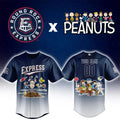Custom Round Rock Express x Peanuts Night Baseball Jersey Round Rock Express Merch Fan Gifts - Merchluma