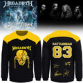 Megadeth Rattlehead 83 Hockey Jersey Heavy Metal Band Skull Megadeth Merch Rock Music Fan Gift - Merchluma