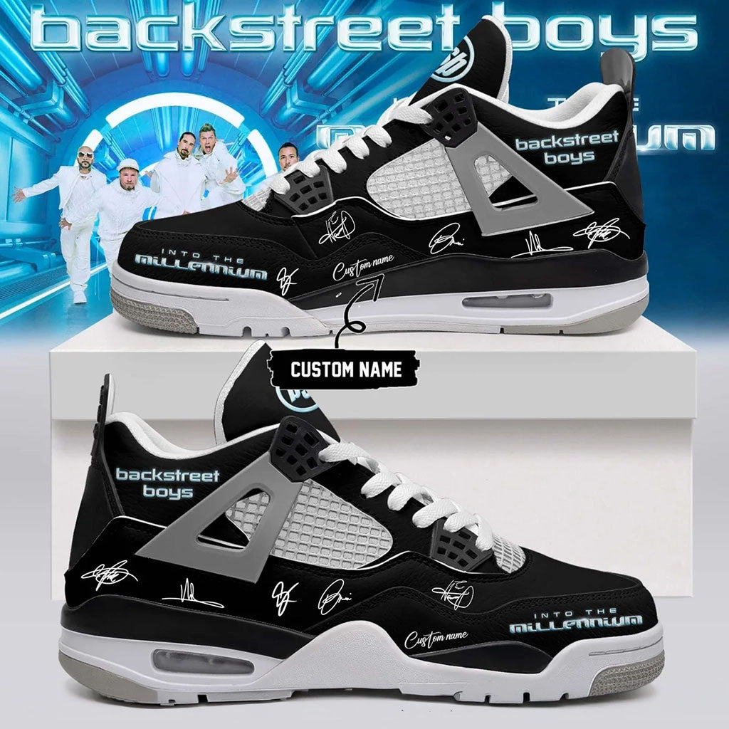 Custom Backstreet Boys Merch Into The Millennium Signature Shoes Black Best Gifts For Pop Fans - Merchluma