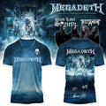 Megadeth Merch Breakout Hibernation Of The Nations Skull V-Neck Shirt Heavy Metal Fan Gifts - Merchluma