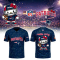 New England Patriots x Hello Kitty 2026 Cute Graphic Football Jersey NE Patriots Merch - Merchluma
