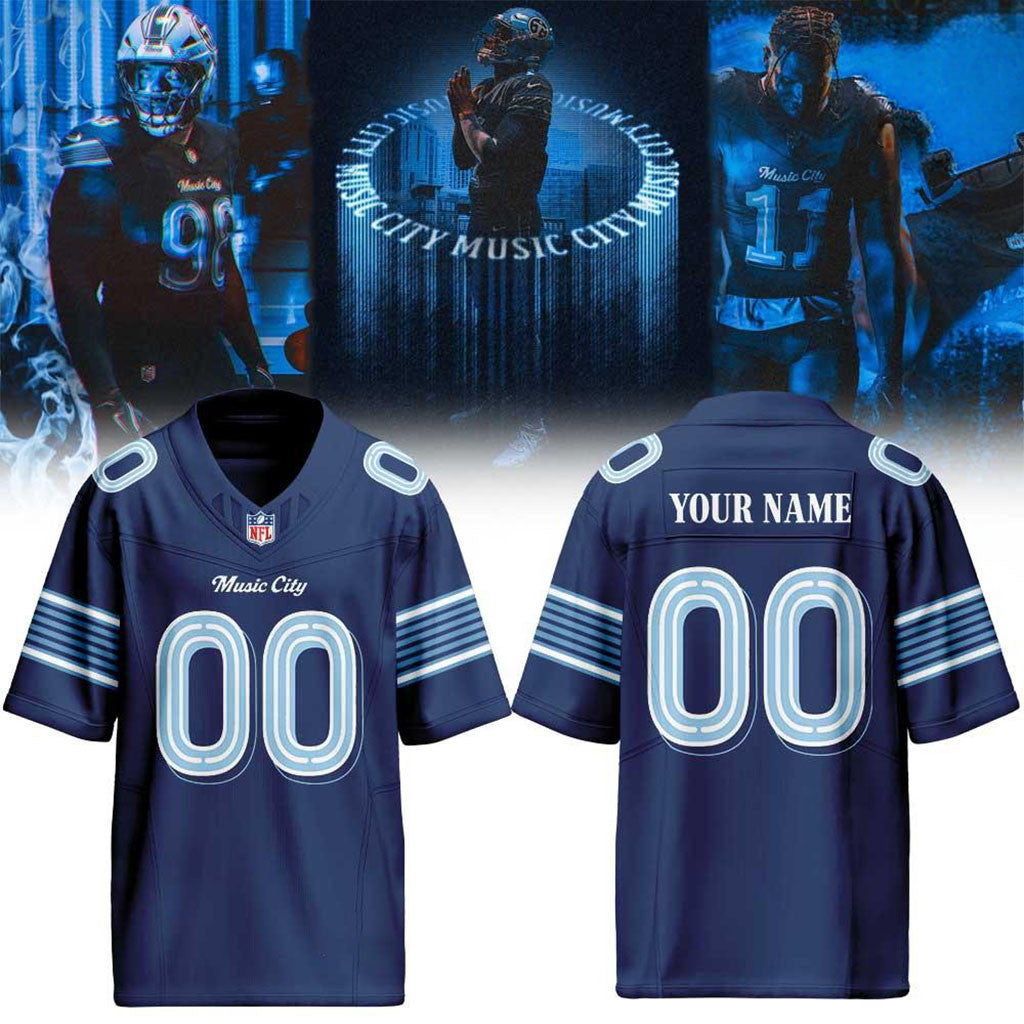 Custom Tennessee Titans 2026 Rivalries Made in the Music City Football Jersey Titans Merch - Merchluma