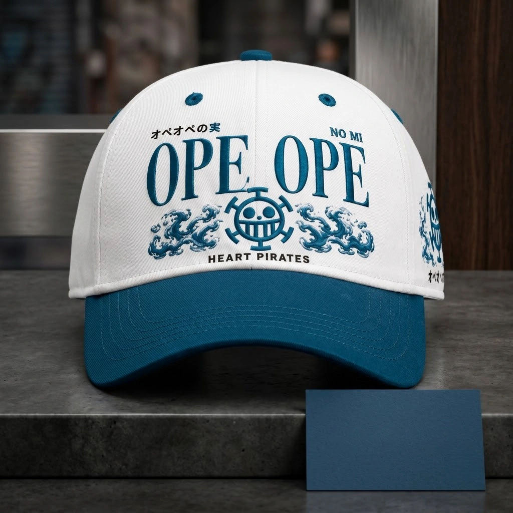 One Piece Trafalgar Law Ope Ope No Mi Devil Fruit Cap Embroidered One Piece Merch Fan Gifts - Merchluma